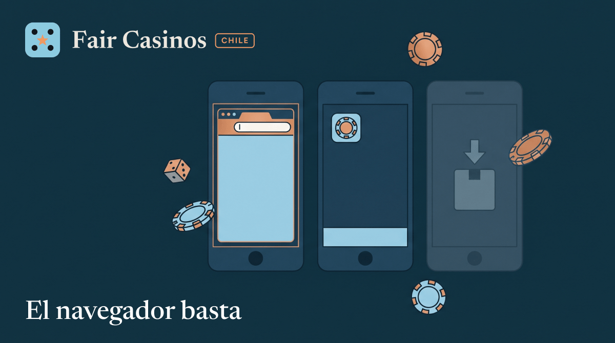 Tres teléfonos inteligentes mostrando navegador web, icono de app y descarga de archivo